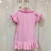 ชุดกระโปรงจีบโปโล(POLO) สีชมพู ด้านหลัง