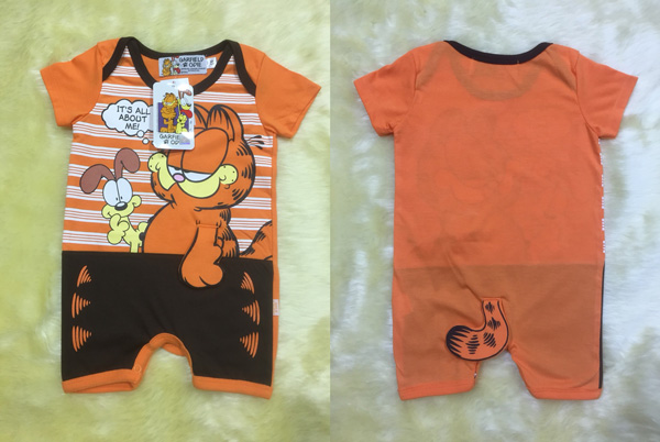 ชุดบอดี้สูทเด็กลายแมวการ์ฟีลด์(Garfield) แบบรอมเปอร์